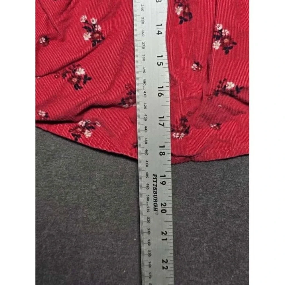 OshKosh Bgosh Toddler Corduroy Jumper Dress Red Floral 2T‎ Cute Outfit